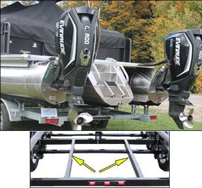 pontoon trailer for twin outboards